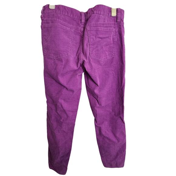 J Crew Women 28 Matchstick Corduroy Pants Y2K Purple Cords Straight Leg Low Rise - Picture 6 of 7